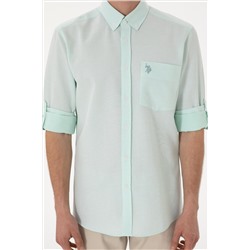 Erkek Mint Regular Fit Cepli Gömlek