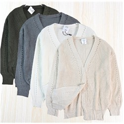 Свободный вязаный кардиган