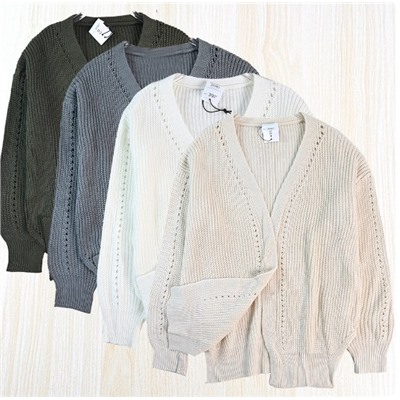 Свободный вязаный кардиган