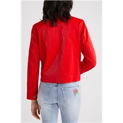 Chaqueta PU bolsillos