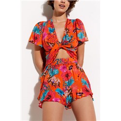 Blusa anudada corales