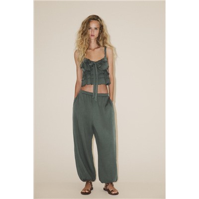 RUFFLED TOP WITH BOW