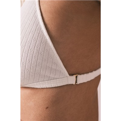 Sujetador triangular algodón blanco NATURAL