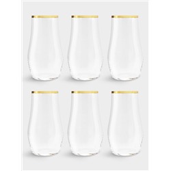 Набор стаканов для воды, 6 пр, 500 мл, Сабина, золото