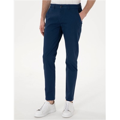 İndigo Slim Fit Beli Lastikli Kanvas Pantolon