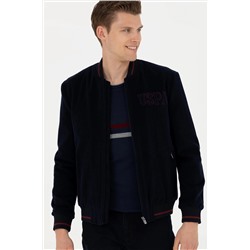 Erkek Lacivert Kaşe Mont