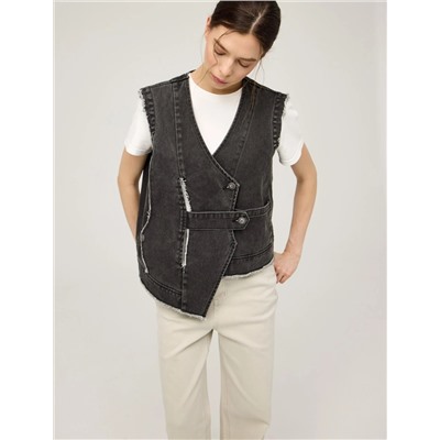 Серый жилет "Гранж"