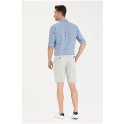 Erkek Lacivert Dokuma Şort