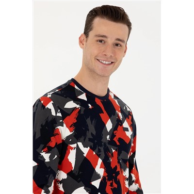 Erkek Lacivert Bisiklet Yaka Sweatshirt