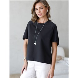 Футболка свободная из футера двухнитки с эластаном