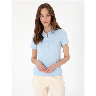 Mavi Regular Fit Pamuklu Polo Yaka Basic Tişört