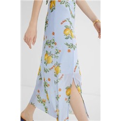 Vestido largo evasé apertura