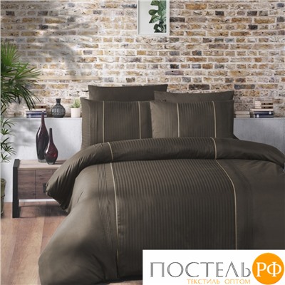 Постельное белье "Карвен" DELUXE DARK ранфорс 1,5 спальн (Elegant Brown)