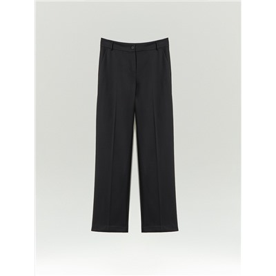 Брюки зауженного кроя из костюмной шерсти, D001/aspect