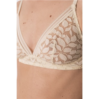 Sujetador trinagular NATURAL encaje beige