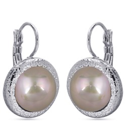 Серьги (Майорка 12мм шампань; покрытие родий), Есть комплект