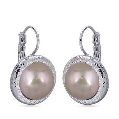 Серьги (Майорка 12мм шампань; покрытие родий), Есть комплект