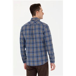 Erkek Mavi Uzun Kollu Gömlek