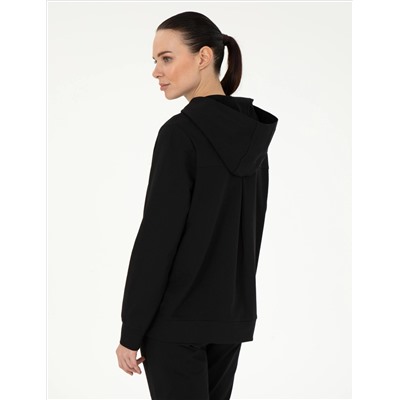 Siyah Oversize Kapüşonlu Sweatshirt
