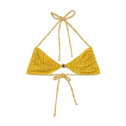 Top bikini triangular crochet multicolor