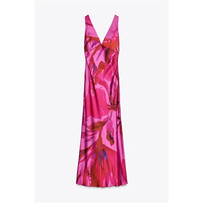 PRINTED MIDI DRESS