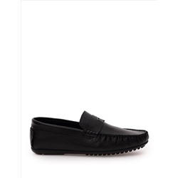 Siyah Kauçuk Taban %100 Deri Loafer Ayakkabı