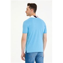 Erkek Turkuaz Basic Polo Yaka Tişört