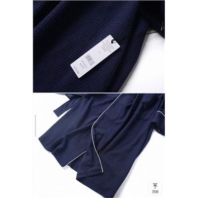 Мягкий, дышащий, впитывающий халат с вафельной текстурой  Экспорт