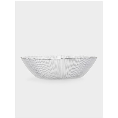 Салатник, 25х7 см, 1,8 л, стекло, с золотистым кантом, Wengen