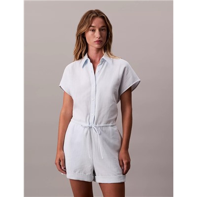 Cotton Viscose Gauze Romper
