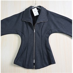 Облегающая вязаная куртка с лацканами с изогнутыми рукавами и двойным слайдером  ЗАР*А