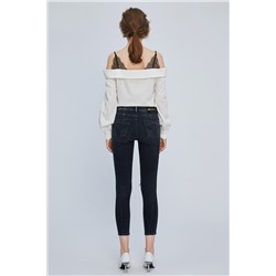 Vaquero skinny fit 7/8 Negro