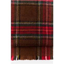 CHECK SCARF WITH FRAYED EDGES