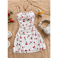 Soleia Women's Summer Vacation Blue & White Floral Mesh Slip Dress Summer Dress Vacation Outfits Women Holiday Dresses For Women Floral Dress Yellow Dress