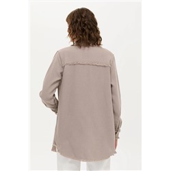 Kadın Bej Jean Gömlek