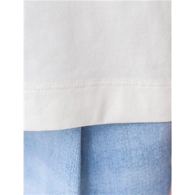 Свободная футболка из премиального хлопка с эластаном