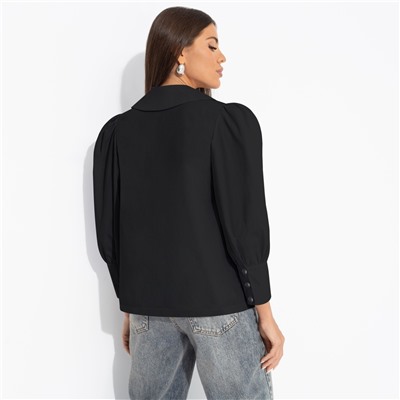 Блуза из хлопка, На пике успеха (черная)