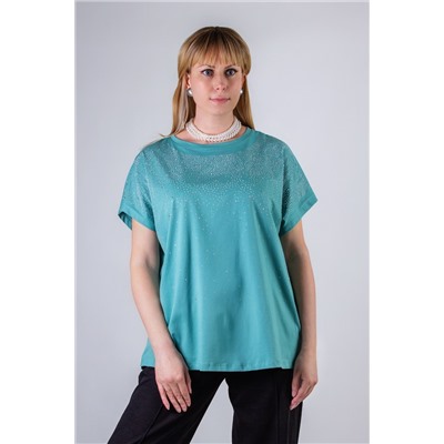 Нарядная футболка со стразами, арт.6167