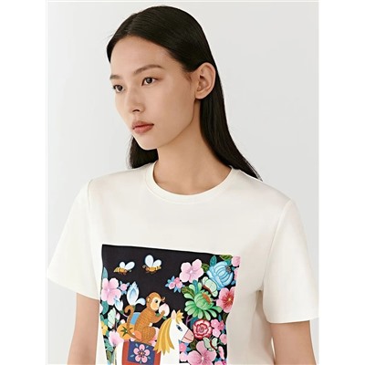 Женская футболка с ярким принтом АЙСИК*Л