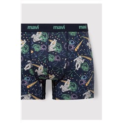 Mavi Baskılı Lacivert Boxer 0910741-70695