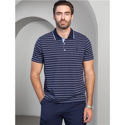 Футболка-Поло из премиального хлопка с эластаном