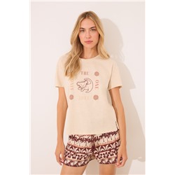 Pijama corto 100% algodón print El Rey León