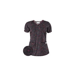 UA Soft Stitch Black Scrub Top