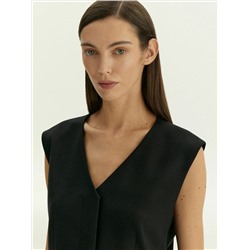 Жилет из костюмной шерсти с поясом, GL121/voyla