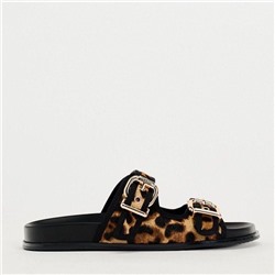 Трендовые леопардовые сабо Zar*a Реплика