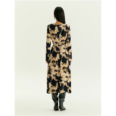 Платье с абстрактым принтом, PL1693/carn