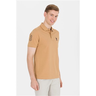 Erkek Camel Basic Polo Yaka Tişört