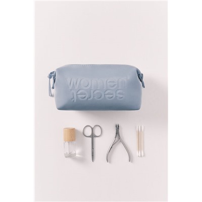 Neceser pequeño goma azul