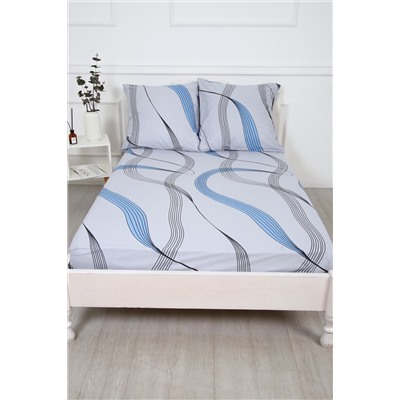 Простыня на резинке поплин Джаз