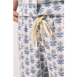 Pijama camisero Capri algodón estampado